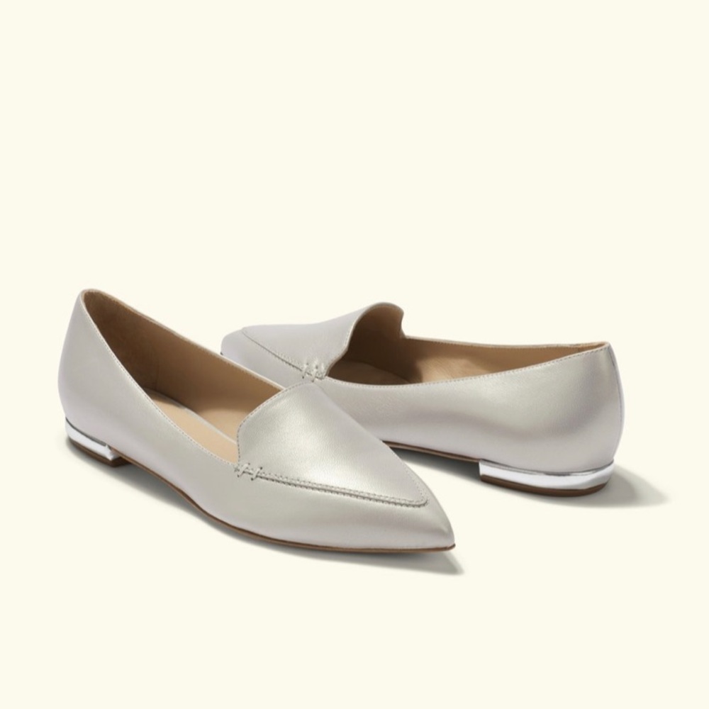 New M. Gemi Argento Black Patent Leather Flats
